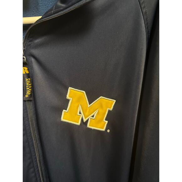 90s University of Michigan Russell Athletic Full Zip Warm Up Jacket Sz XXL - Picture 9 of 11